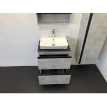 Тумба с раковиной Comforty Эдинбург 60-2 00-00005700 подвесная Бетон светлый