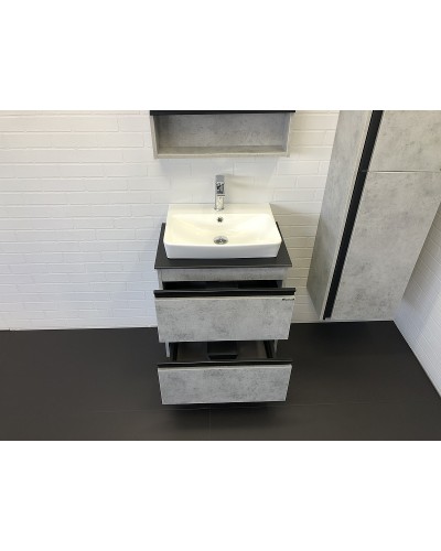 Тумба с раковиной Comforty Эдинбург 60-2 00-00005700 подвесная Бетон светлый