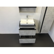 Тумба с раковиной Comforty Эдинбург 60-2 00-00005700 подвесная Бетон светлый