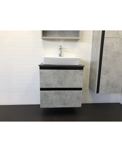 Тумба с раковиной Comforty Эдинбург 60-2 00-00005700 подвесная Бетон светлый