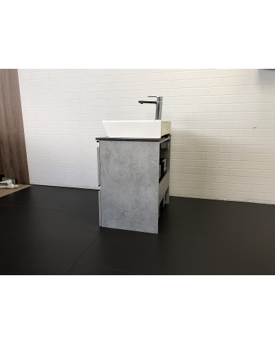 Тумба с раковиной Comforty Эдинбург 60-2 00-00005700 подвесная Бетон светлый