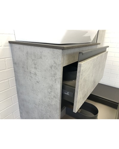 Тумба с раковиной Comforty Эдинбург 60-2 00-00005700 подвесная Бетон светлый