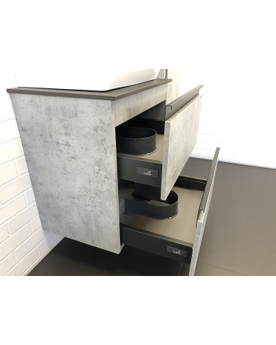 Тумба с раковиной Comforty Эдинбург 60-2 00-00005700 подвесная Бетон светлый