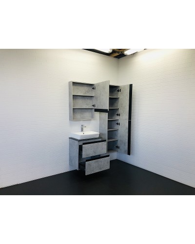 Тумба с раковиной Comforty Эдинбург 60-2 00-00005700 подвесная Бетон светлый
