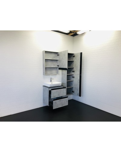 Тумба с раковиной Comforty Эдинбург 60-2 00-00005700 подвесная Бетон светлый