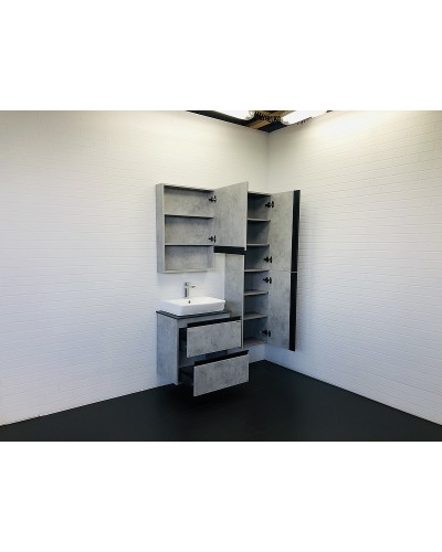 Тумба с раковиной Comforty Эдинбург 60-2 00-00005700 подвесная Бетон светлый