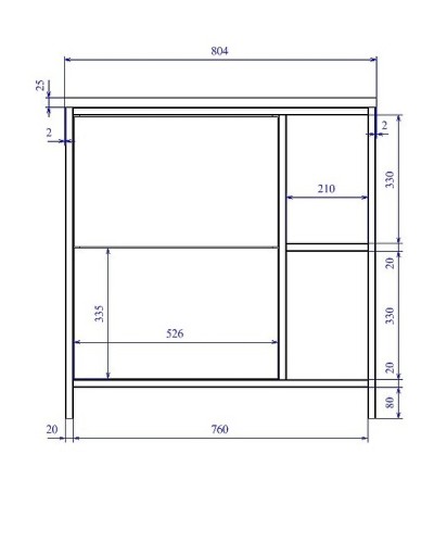 Тумба под раковину Cersanit Bosquet 100 63013 Дуб