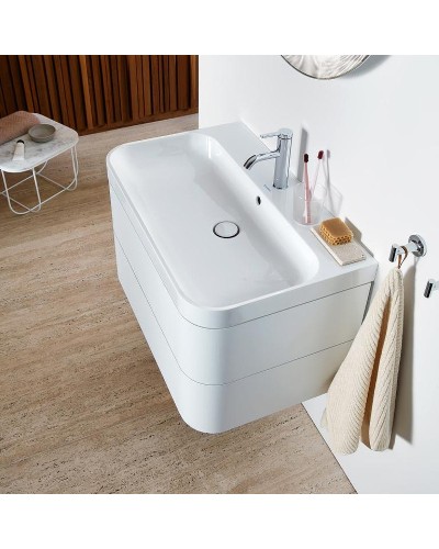 Тумба с раковиной Duravit Happy D 2 Plus 98 HP4348O2222 подвесная Белая глянцевая