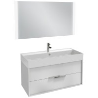 Тумба под раковину Jacob Delafon Vivienne 100 EB1508-N18-N18 подвесная Белая ручки Хром
