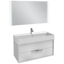 Тумба под раковину Jacob Delafon Vivienne 100 EB1508-N18-N18 подвесная Белая ручки Хром