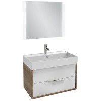 Тумба под раковину Jacob Delafon Vivienne 80 EB1584-E52-F30 подвесная Белый сатин Дуб табак