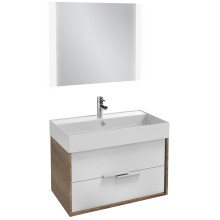 Тумба под раковину Jacob Delafon Vivienne 80 EB1584-E52-F30 подвесная Белый сатин Дуб табак