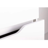 Тумба с раковиной Orange Line 60 Li-60Tuw+Ra подвесная Белая матовая