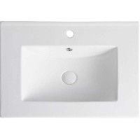 Тумба с раковиной Orange Line 60 Li-60Tuw+Ra подвесная Белая матовая