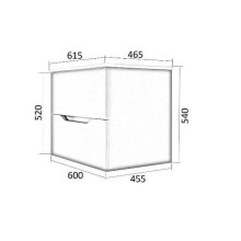 Тумба с раковиной Orange Line 60 Li-60Tuw+Ra подвесная Белая матовая