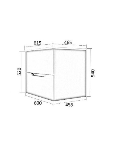 Тумба с раковиной Orange Line 60 Li-60Tuw+Ra подвесная Белая матовая