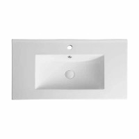 Тумба с раковиной Orange Line 80 Li-80Tuw+Ra подвесная Белая матовая