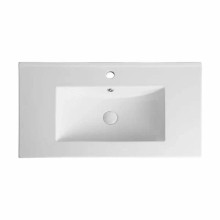 Тумба с раковиной Orange Line 80 Li-80Tuw+Ra подвесная Белая матовая