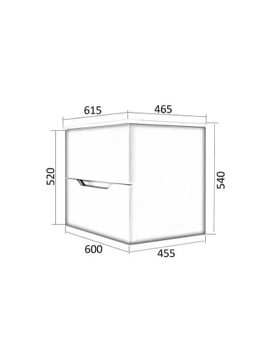 Тумба с раковиной Orange Line 60 Li-60Tug+Ra подвесная Графит матовый