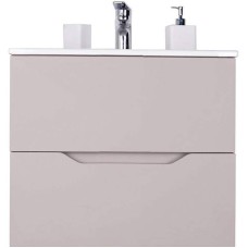 Тумба с раковиной Orange Line 60 Li-60TuL+Ra подвесная Латте матовый