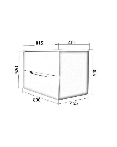 Тумба с раковиной Orange Line 80 Li-80TuL+Ra подвесная Латте матовый