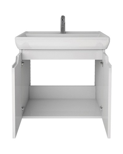 Тумба под раковину Dreja Q (D) 60 99.1001 подвесная Белая