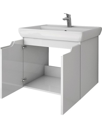 Тумба под раковину Dreja Q (D) 60 99.1001 подвесная Белая