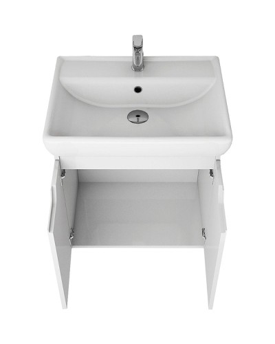 Тумба под раковину Dreja Q (D) 60 99.1001 подвесная Белая