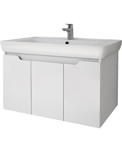 Тумба под раковину Dreja Q (D) 80 99.1003 подвесная Белая