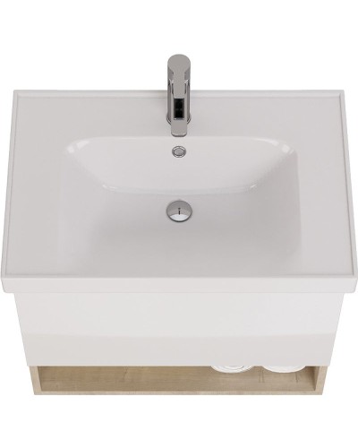 Тумба под раковину Dreja Perfecto 70 99.0812 подвесная Дуб эврика Белый