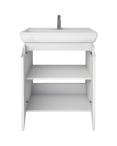 Тумба под раковину Dreja Q Plus (D) 60 99.1004 подвесная напольная Белый