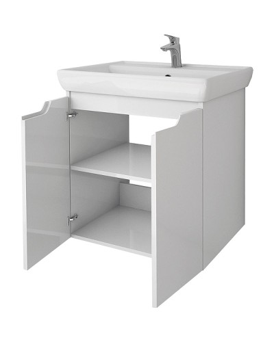 Тумба под раковину Dreja Q Plus (D) 60 99.1004 подвесная напольная Белый