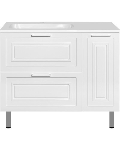 Тумба под раковину Style Line Альба 90 L Люкс Plus ЛС-000010052 Белая