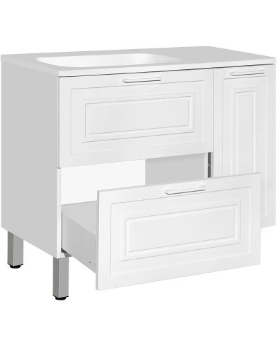 Тумба под раковину Style Line Альба 90 L Люкс Plus ЛС-000010052 Белая
