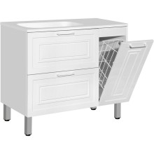 Тумба под раковину Style Line Альба 90 L Люкс Plus ЛС-000010052 Белая