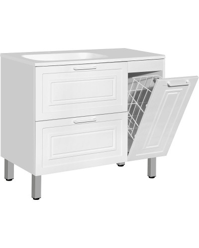 Тумба под раковину Style Line Альба 90 L Люкс Plus ЛС-000010052 Белая