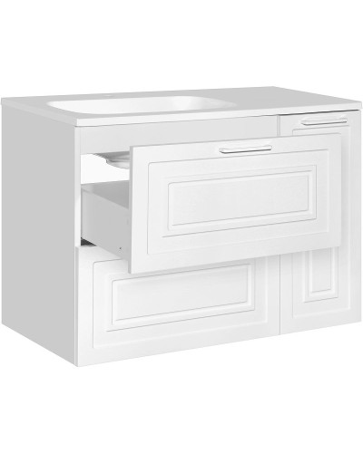 Тумба под раковину Style Line Альба 90 L Люкс Plus ЛС-000010052 Белая