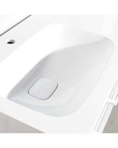 Тумба под раковину Style Line Альба 90 L Люкс Plus ЛС-000010052 Белая