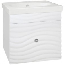 Тумба под раковину Style Line Вероника 60 Люкс Plus ЛС-00000727 подвесная Белый глянец