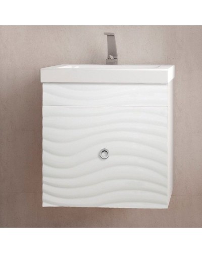 Тумба под раковину Style Line Вероника 60 Люкс Plus ЛС-00000727 подвесная Белый глянец