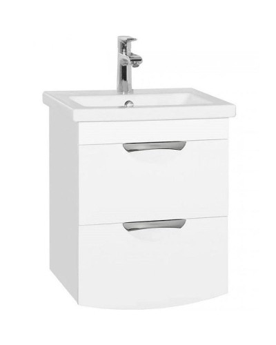 Тумба под раковину Style Line Жасмин 2 50 Люкс Plus ЛС-000010039 подвесная Белый глянец