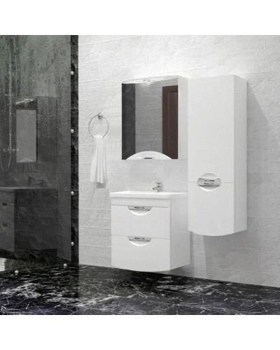 Тумба под раковину Style Line Жасмин 2 50 Люкс Plus ЛС-000010039 подвесная Белый глянец