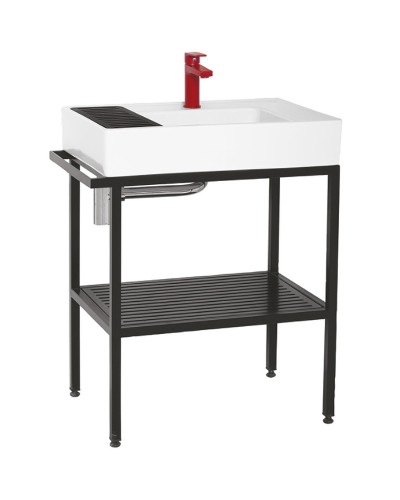 Тумба с раковиной Creavit Arya 68 AR065-M+AR065 Черная