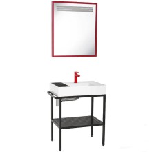 Тумба с раковиной Creavit Arya 68 AR065-M+AR065 Черная