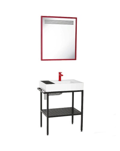 Тумба с раковиной Creavit Arya 68 AR065-M+AR065 Черная