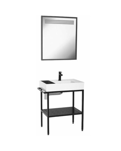 Тумба с раковиной Creavit Arya 68 AR065-M+AR065 Черная