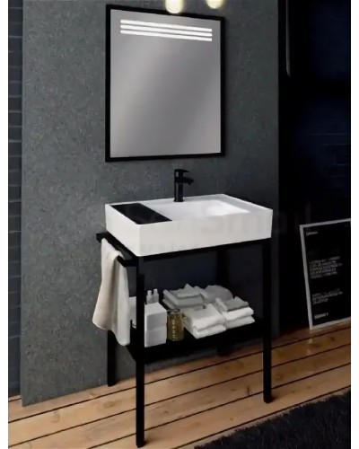 Тумба с раковиной Creavit Arya 68 AR065-M+AR065 Черная