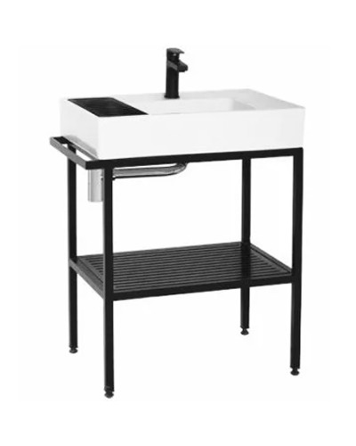 Тумба с раковиной Creavit Arya 68 AR065-M+AR065 Черная