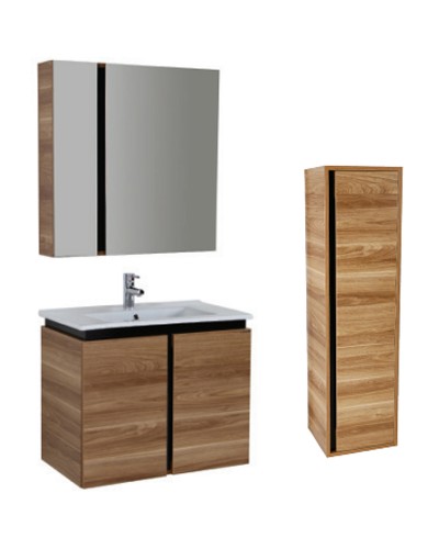 Тумба с раковиной Creavit Verti 80 VE0080.42.VV подвесная Орех