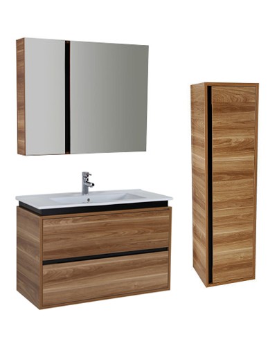 Тумба с раковиной Creavit Verti 100 VE0100.42.VV подвесная Орех